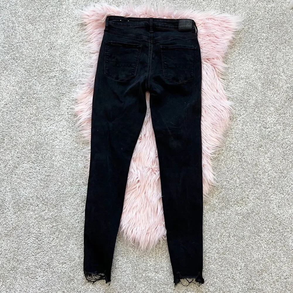 Black destroyed AE jeans
